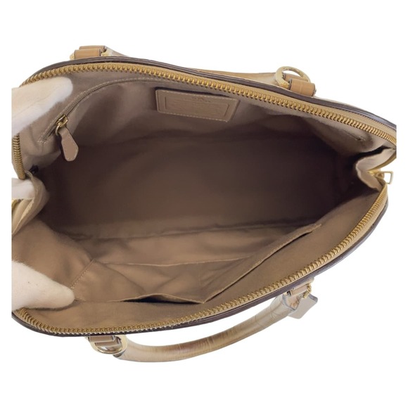Coach Coach Madison Leather Handbag Beige Gold Leather Handbag - Picture 9 of 10